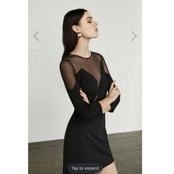 BcbgMaxazria Mesh Inset Mini Cocktail Dress - Picture 2 of 7